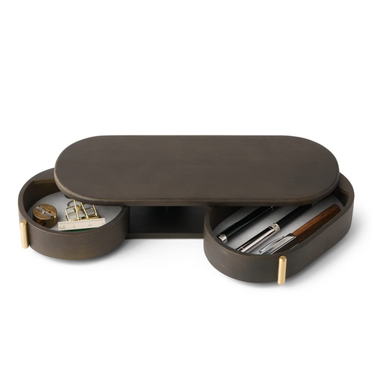 GUDEE 小物入れ 引き出し 卓上収納 デスクオーガナイザー 木製 竹 GudeeLife ORSON Desktop Storage ブラウン