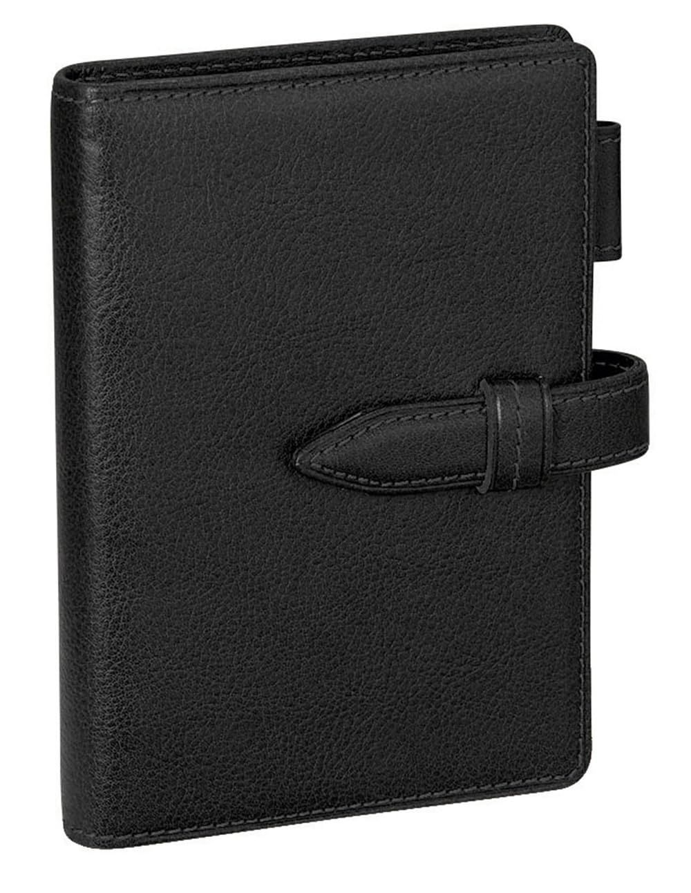 レイメイ藤井 システム手帳 ダヴィンチ オイルレザー ポケットサイズ 14 mmリング 本革 ブラック DP 1410 B