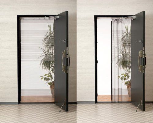 新簡単網戸 玄関網戸 自然の風を通し 出入りもスムーズな全開式玄関網戸 すだれ スクリーン 網戸カーテン