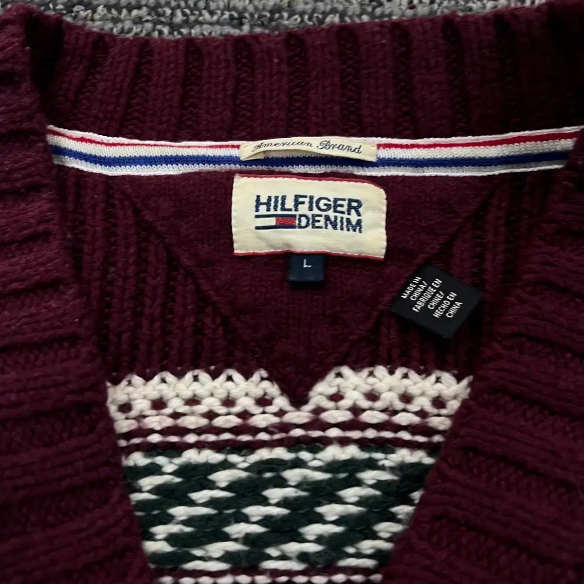 トミーヒルフィガー ノルディック パータン ニット TOMMY HILFIGER 