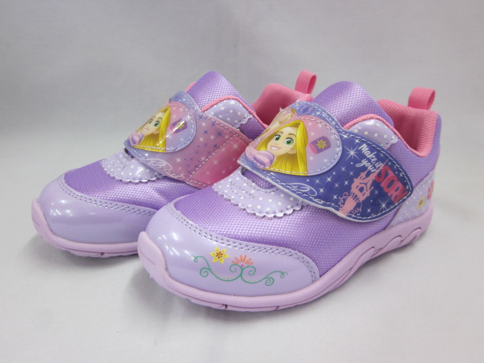 ディズニー キッズシューズ 　スニーカー  Disney ディズニープリンセス ラプンツェル　ムーンスター moonstar　2E 子供靴   キャラクター かわいい  女児 運動靴 子ども   月星 　DN-C1312　パープル　18.0