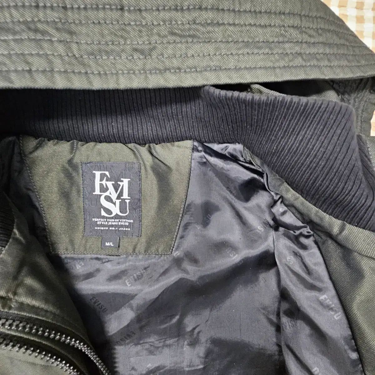 EVISU エヴィス ダブルジップアップ ジャケット 季節の変わり目 メンズ100サイズ エヴィス ダウンジャケット 保温性 防寒 暖かい