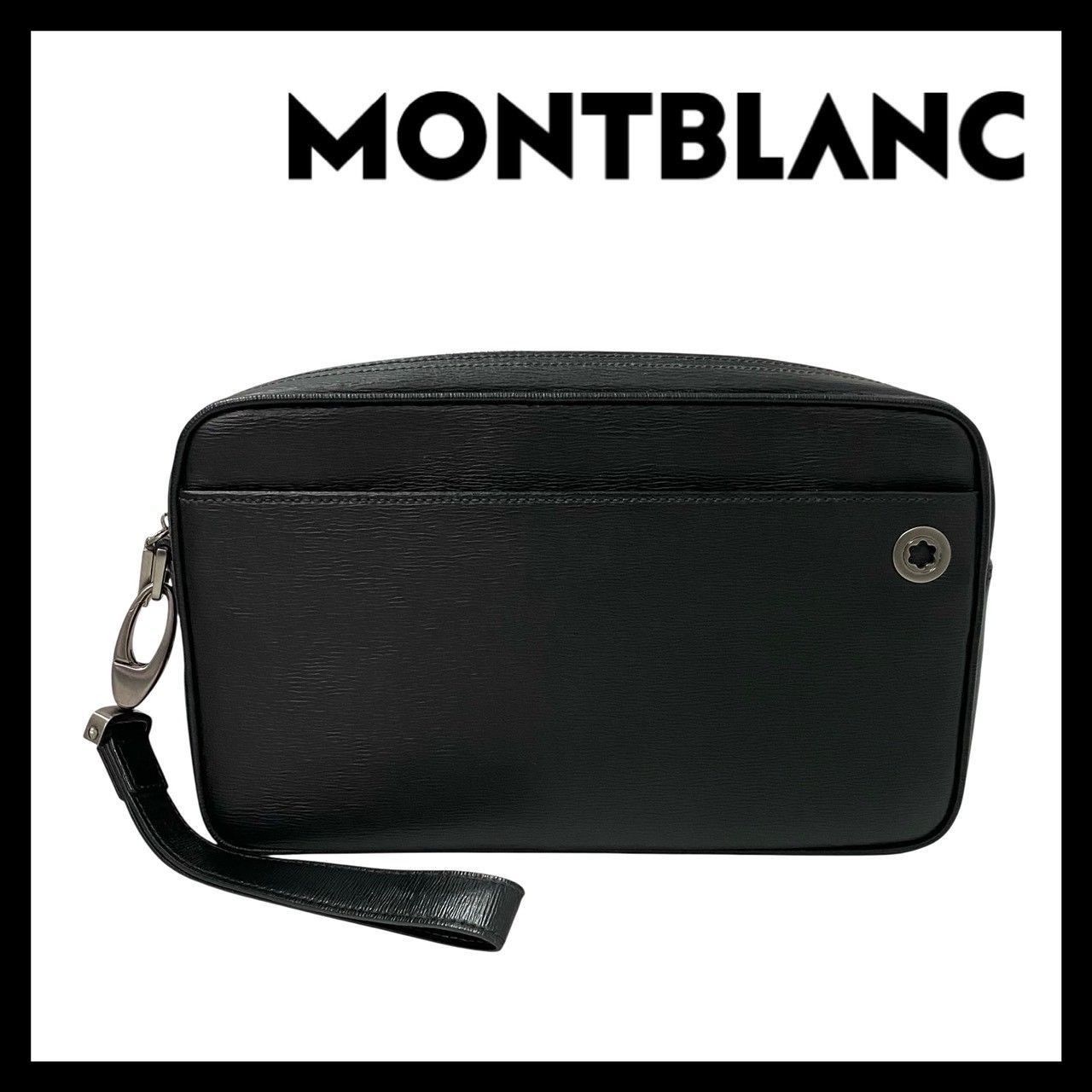 M【MONTBLANC】ウエストサイド セカンドバッグ レザー ブラック/黒 