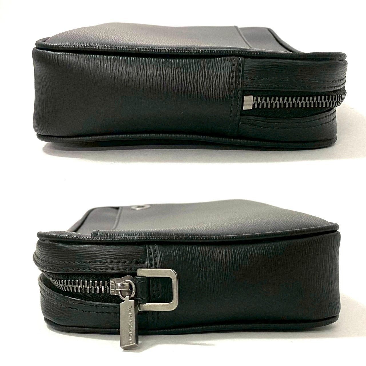 M【MONTBLANC】ウエストサイド セカンドバッグ レザー ブラック/黒 