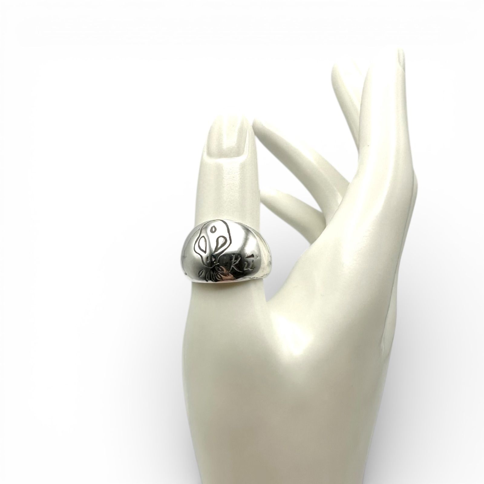 K?「空」】クウ SILVER 刻印 Vintage Design Ring シルバー デザイン 