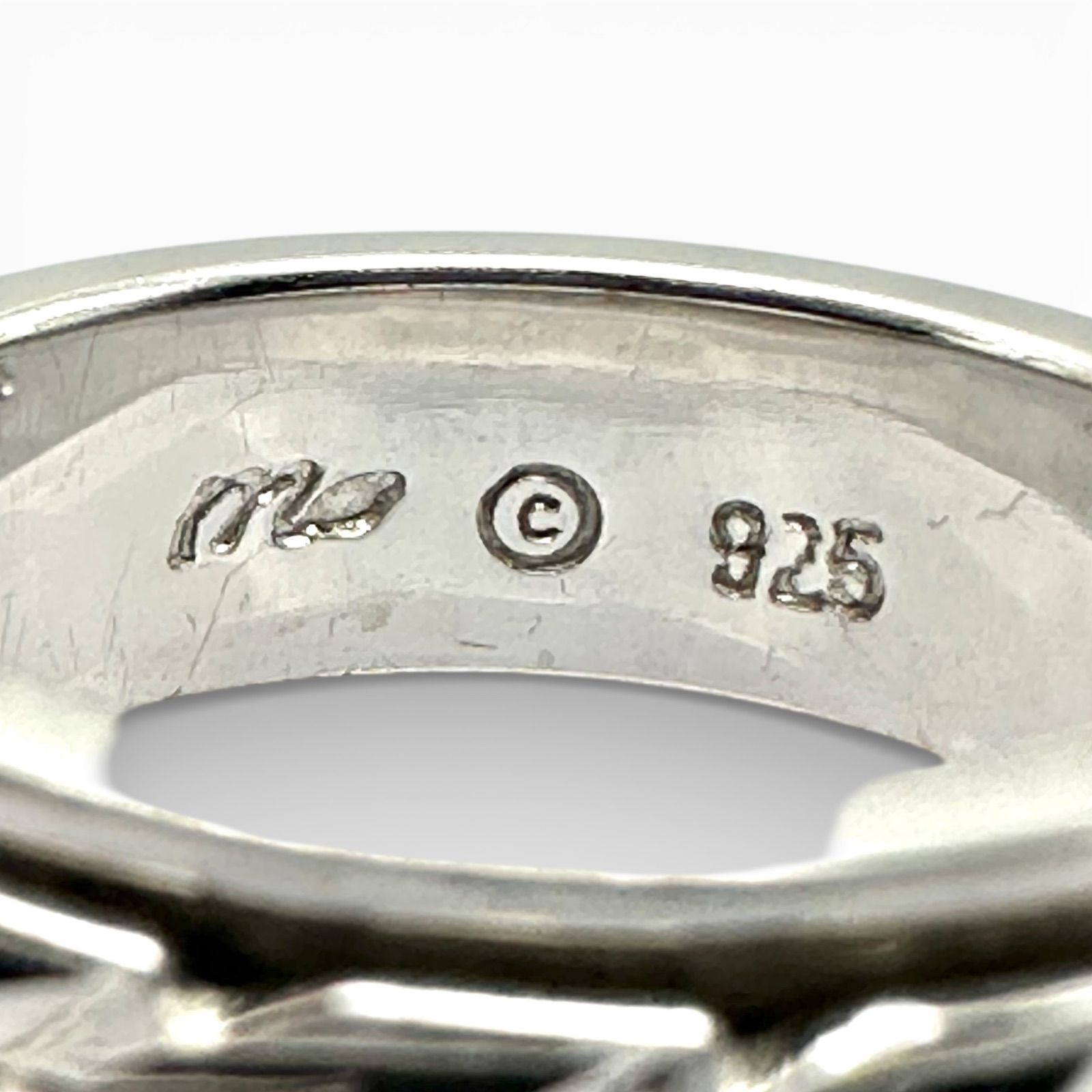 ボタニカルな彫刻】リーフ ギミック Silver 925 刻印 Vintage Design 
