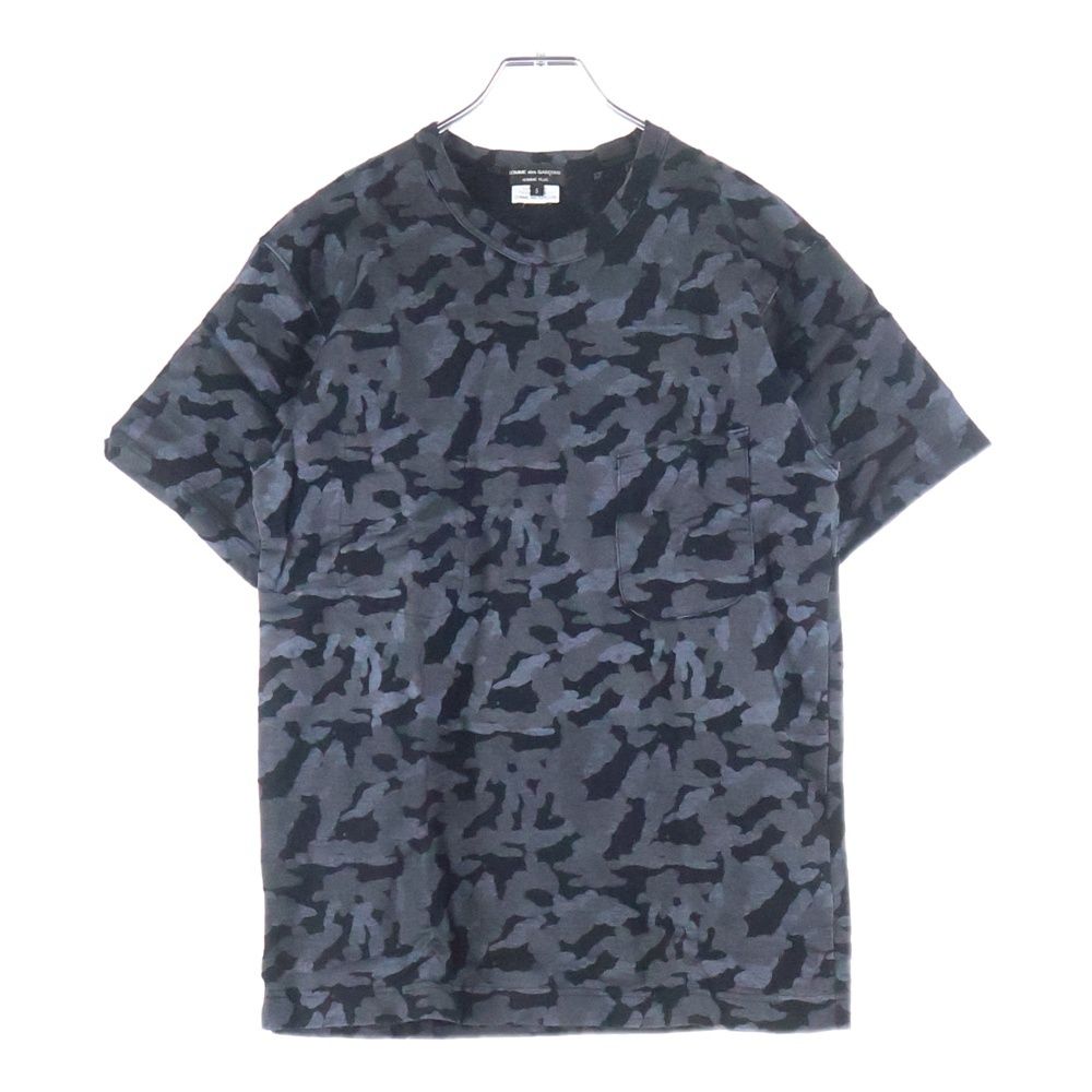 COMME des GARCONS HOMME PLUS (コムデギャルソンオムプリュス) 09SS 迷彩柄ポケット半袖Tシャツ カモフラ ブラック PC-T036