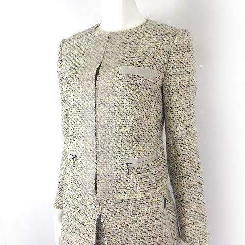 エポカ EPOCA スカートスーツ 上下 セットアップ ツイード 羊毛 ウール