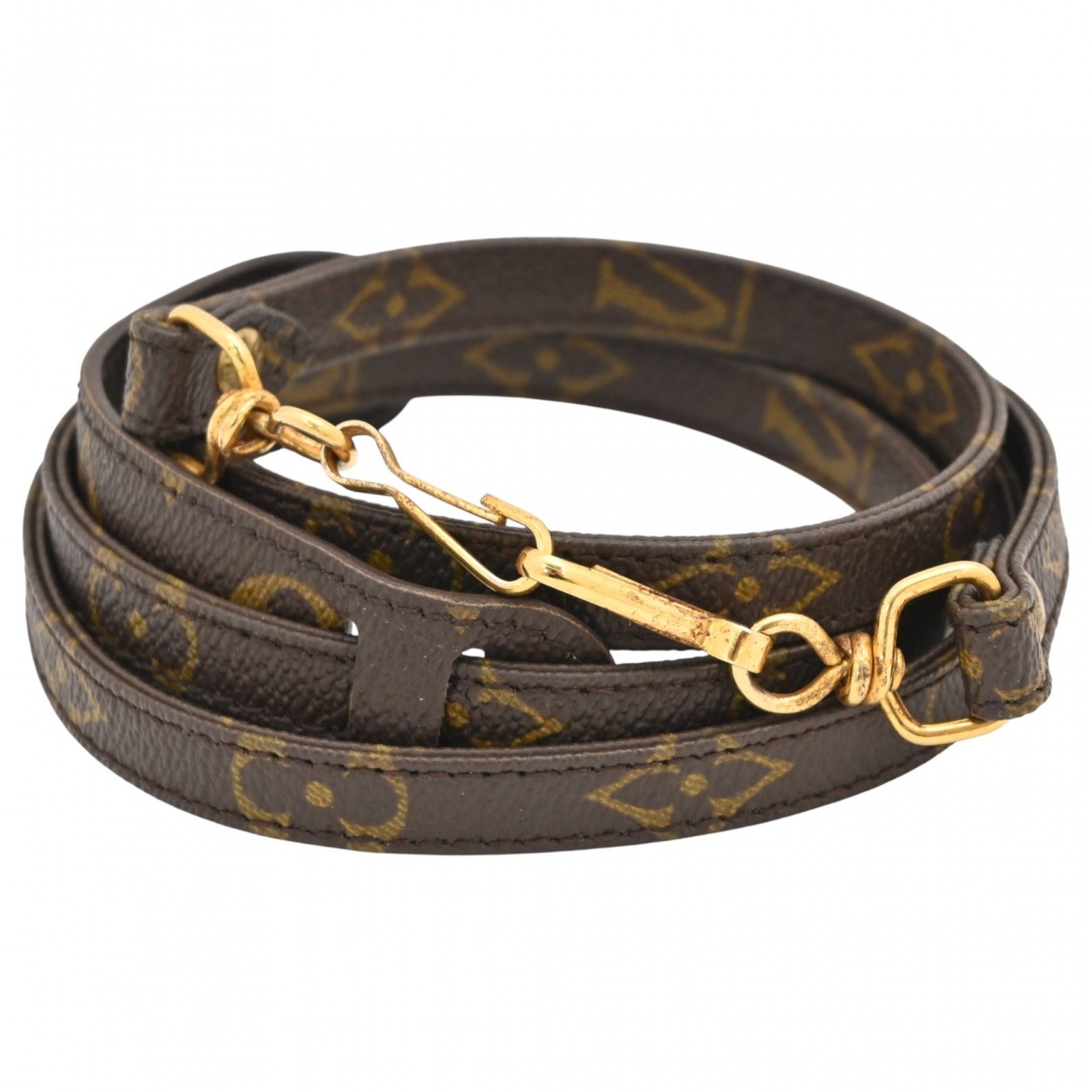 ルイヴィトン モノグラム キャンバス ショルダーストラップ ゴールド