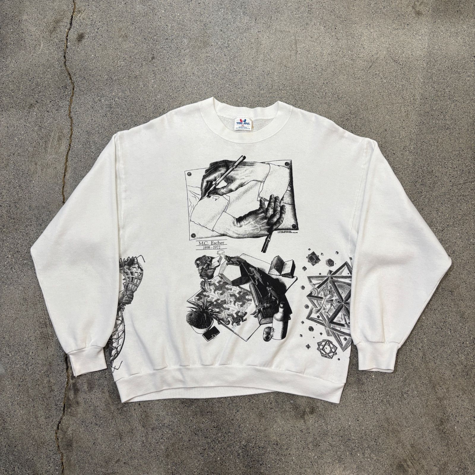 Tee Jays】90s Printed Sweatshirt XL 