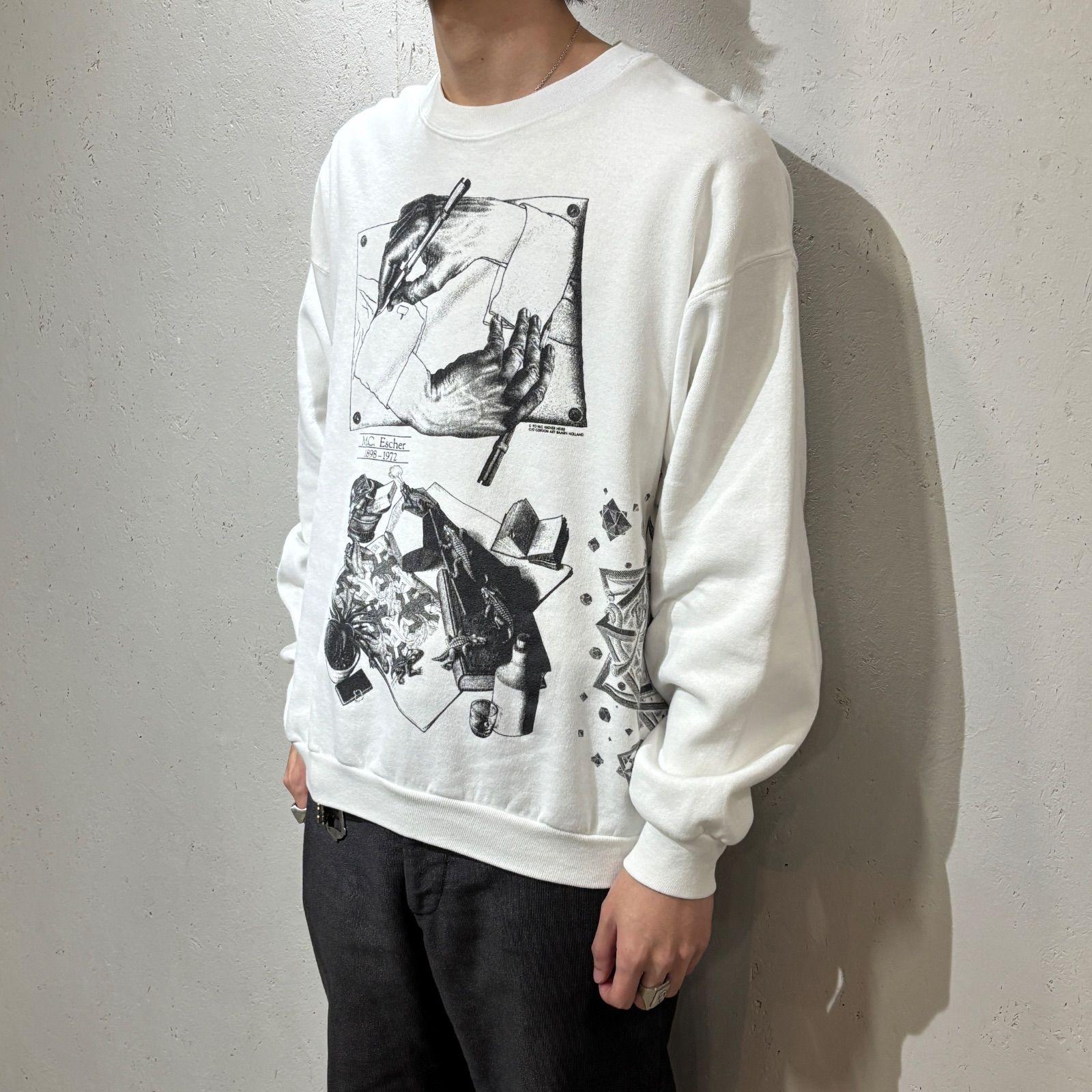 Tee Jays】90s Printed Sweatshirt XL 