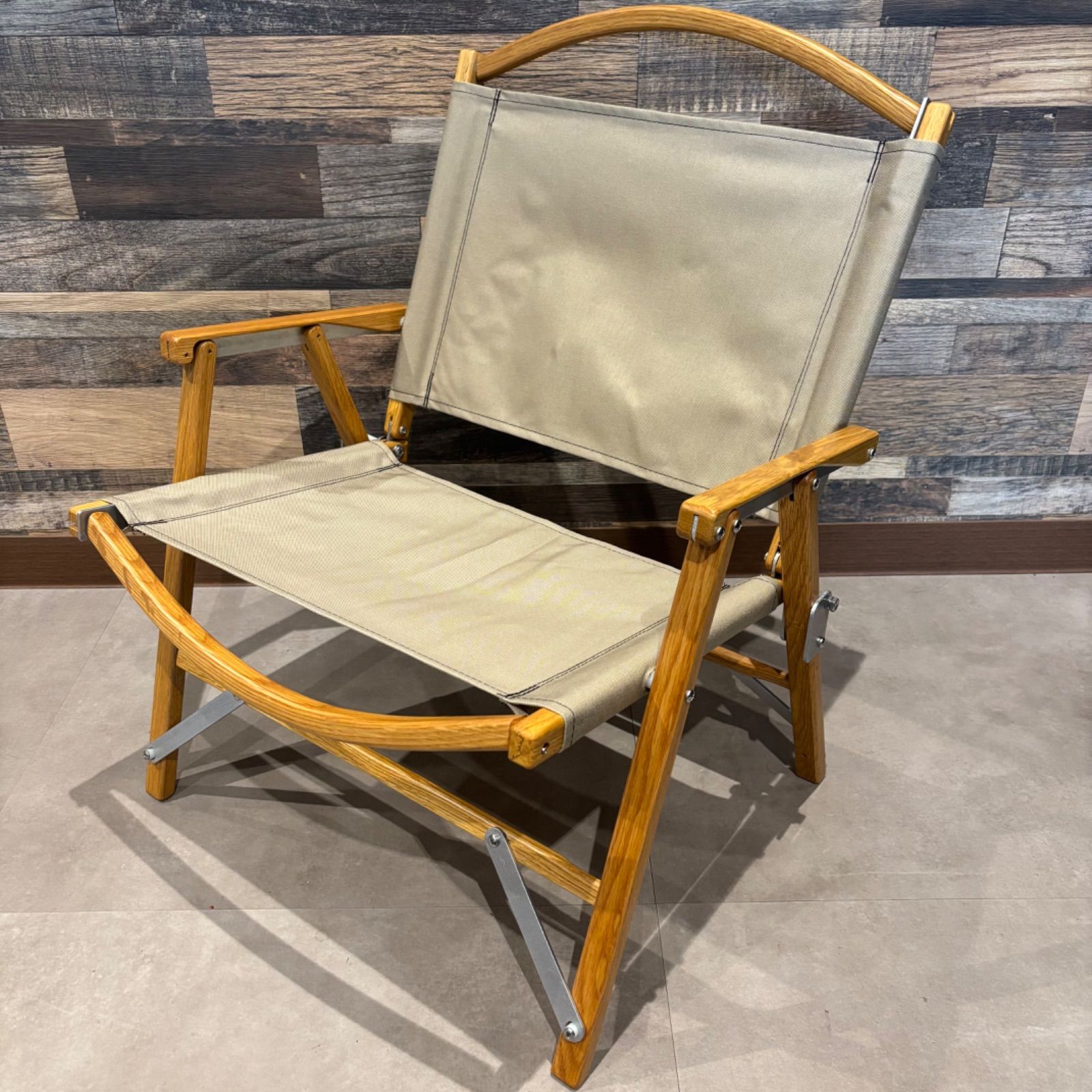 Kermit Chair カーミット チェア ベージュ アウトドアチェア ウォールナット 袋付き