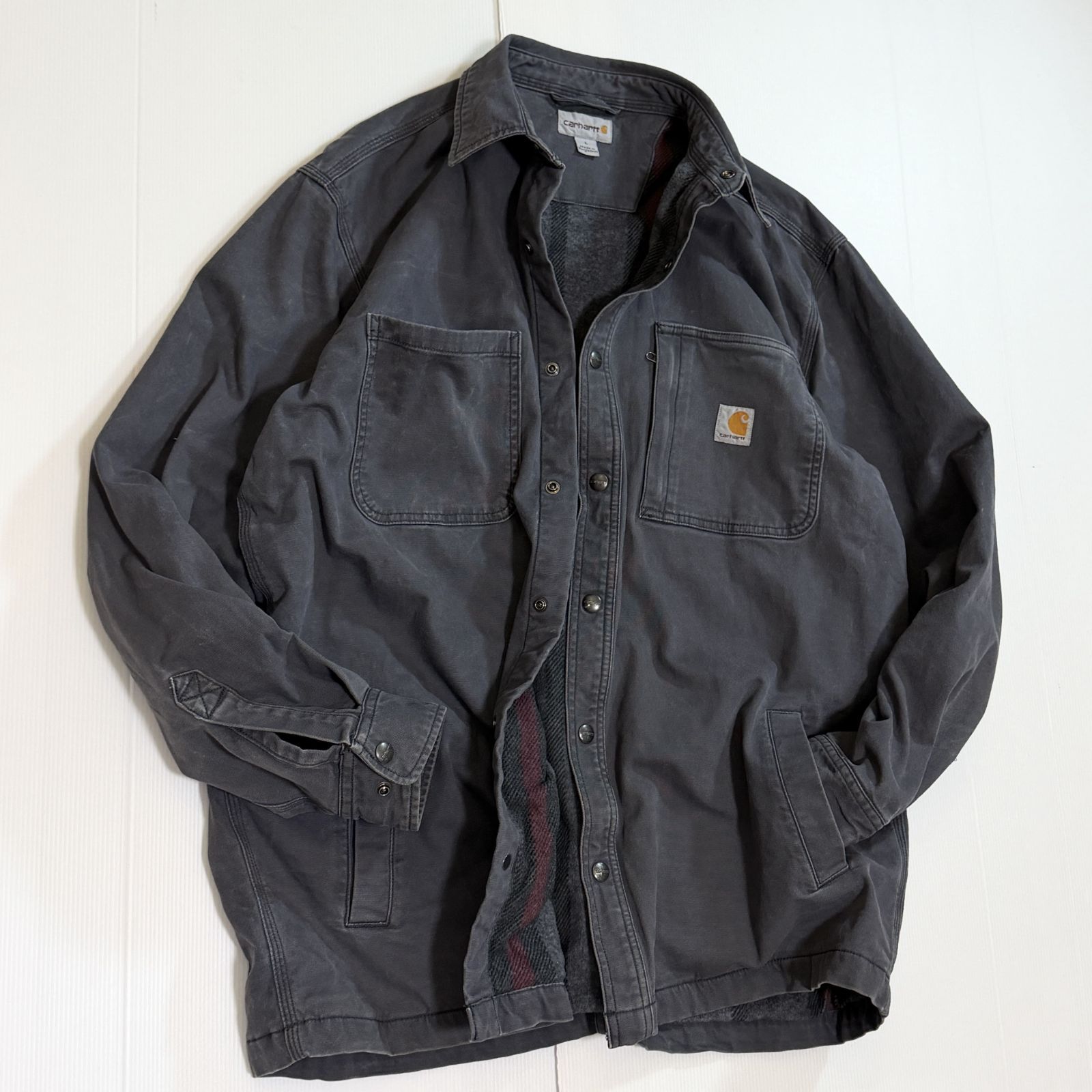 US企画 Carhartt カーハート ダックキャンバス フリースブランケット 