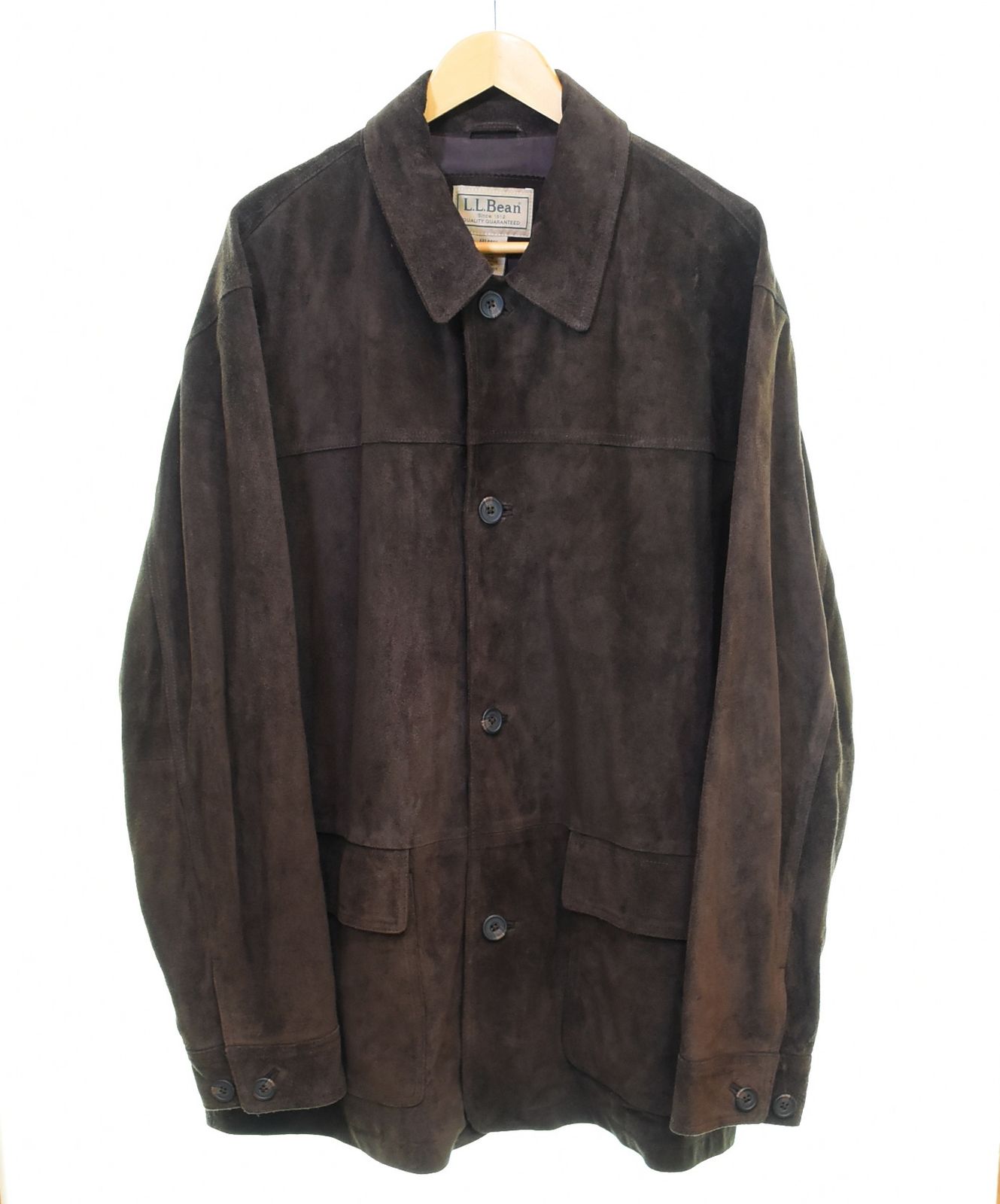 90s LL BEAN スエード レザー カバーオール ハンティングジャケット エルエルビーン L.L.Bean 90's SUEDE LEATHER CARCOAT スエード カー