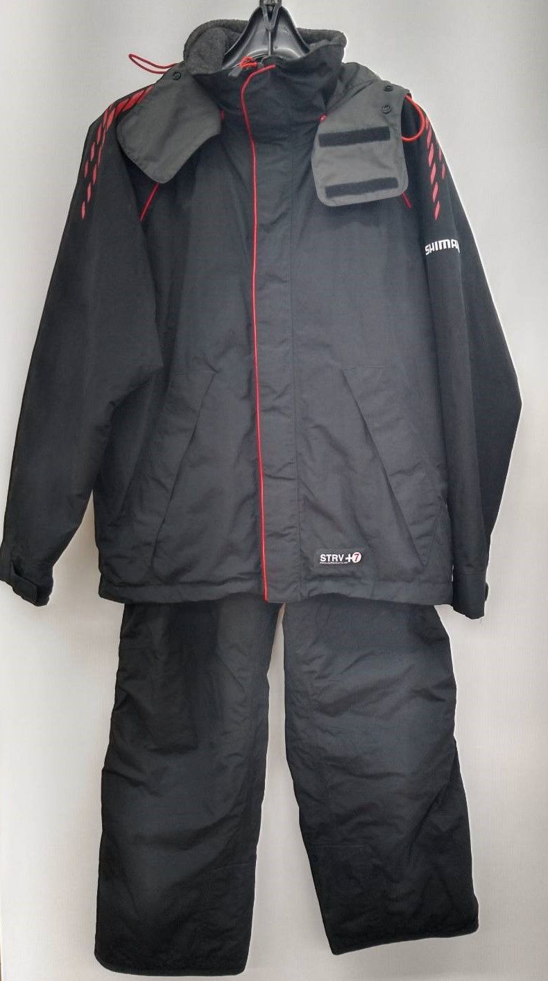 シマノ ドライシールド コールドウェザースーツ ＲＢ ０５５Ｊ ブラック Ｌサイズ 防寒 防水 冬 服 防寒着 ウェア ジャケット パンツ ズボン サロペット 上下セット ０８