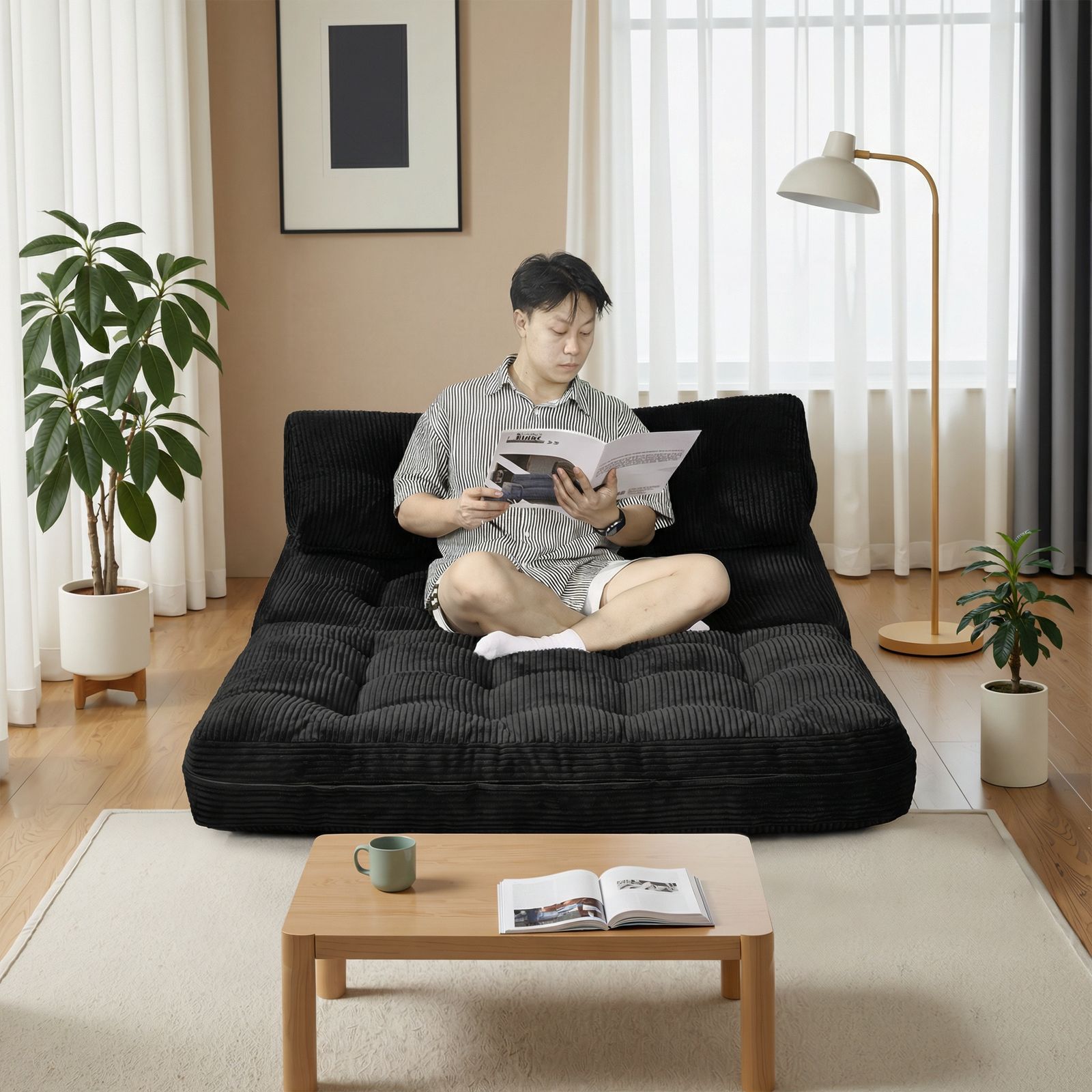 新入荷」全新品 折りたたみ式ソファベッド、枕付き折りたたみ式 