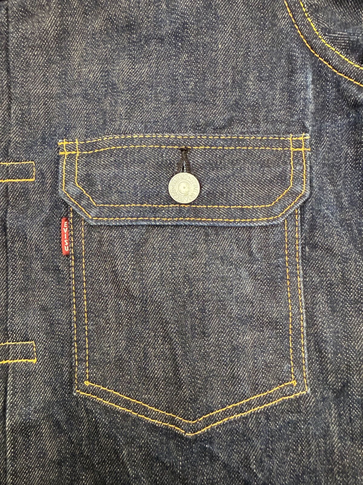EVISUジャケット戎ペイント　No.２ 対戦モデル　サイズ40Type1502 EVISU エヴィス デニムジャケットNo2 1503 サイズ42 メンズ 濃紺