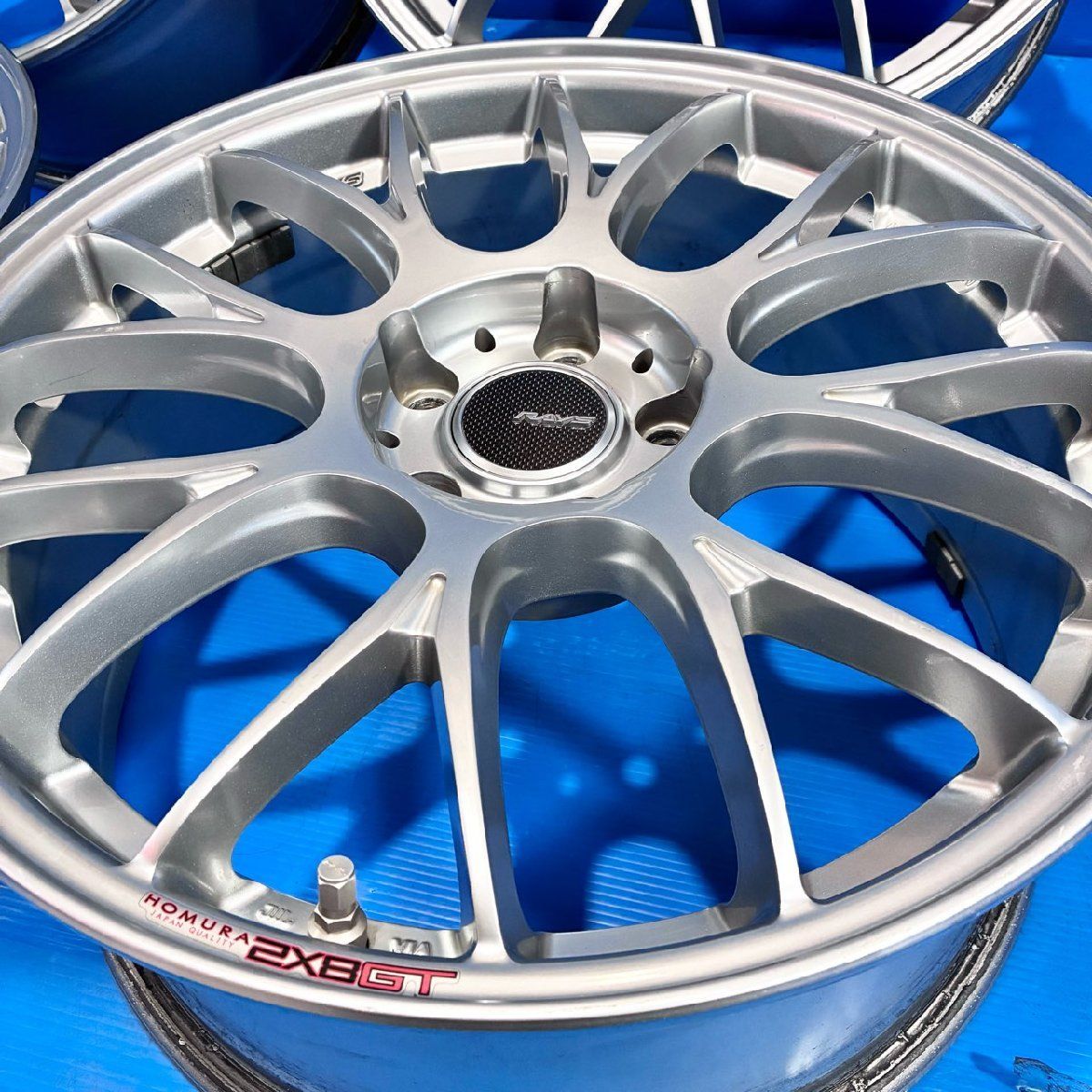 美品】RAYS HOMURA 2x8GT 18in 8J +43 PCD112 5H 57.1φ VW ゴルフ