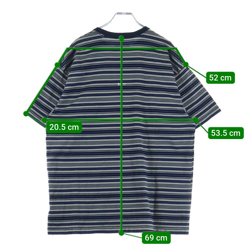 WTAPS (ダブルタップス) 25SS BDY01 SS ボーダー柄半袖Tシャツ 