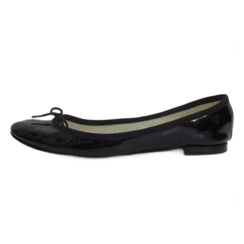 レペット Repetto エナメル フラットパンプス ブラック 38 □GY35
