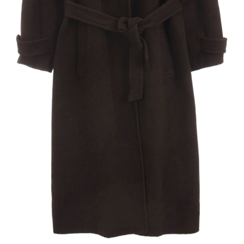 ラルフローレン RALPH LAUREN ロング コート アンゴラ ウール ブラウン