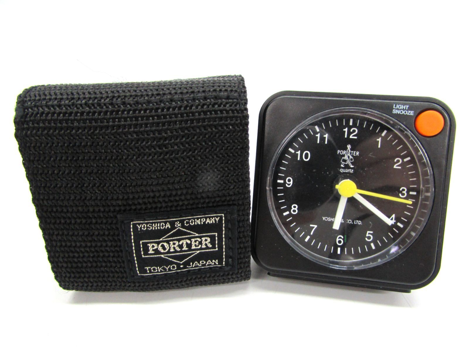 NOT FOR SALE PORTER YOSHIDA BAG TRAVEL CLOCK CLOCK ALARM CLOCK BLACK BLACK MOTION