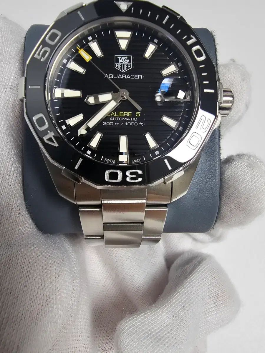  タグ ホイヤー アクアレーサー セラミック 黒文字盤 オートマチック ウォッチ 41mm way211a ワードローブ 自動巻き時計 腕時計(アナログ)