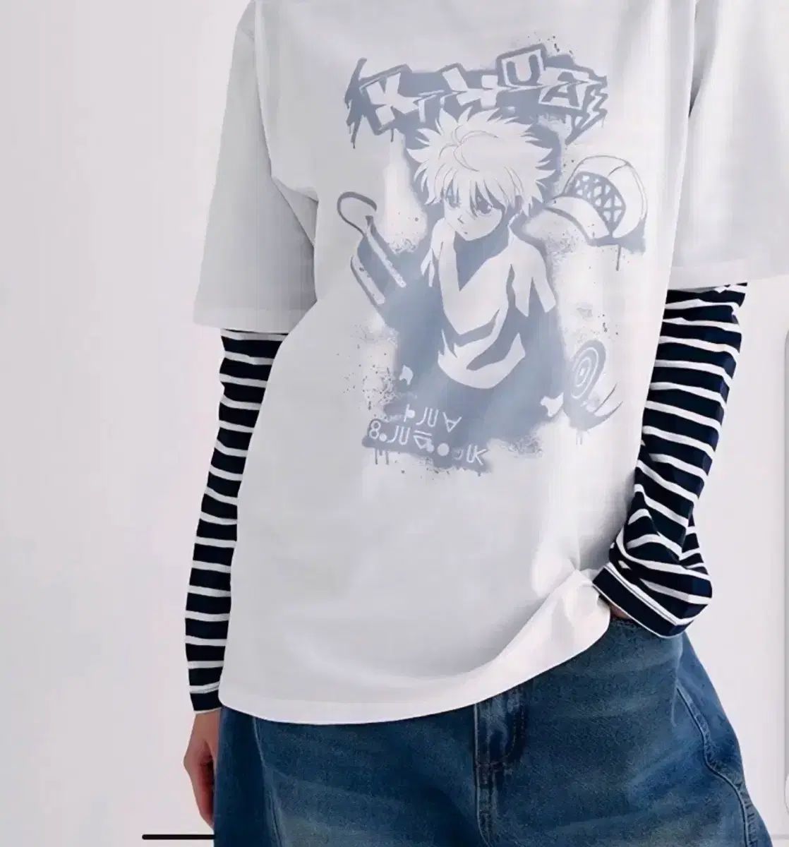 Lサイズ み6 HUNTER キルア 半袖