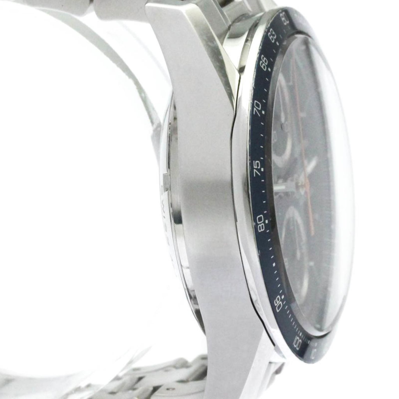  タグホイヤー TAG HEUER カレラ クロノグラフ ステンレススチール 自動巻き メンズ 時計 CV2015 外装仕上げ済み 秋コーデ 自動巻き時計 腕時計(アナログ)