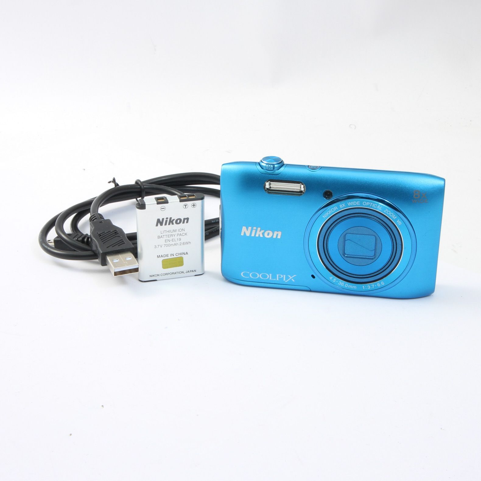 Nikon COOLPIX 青 コンパクトデジタルカメラ Nikon 【動作OK】Nikon 
