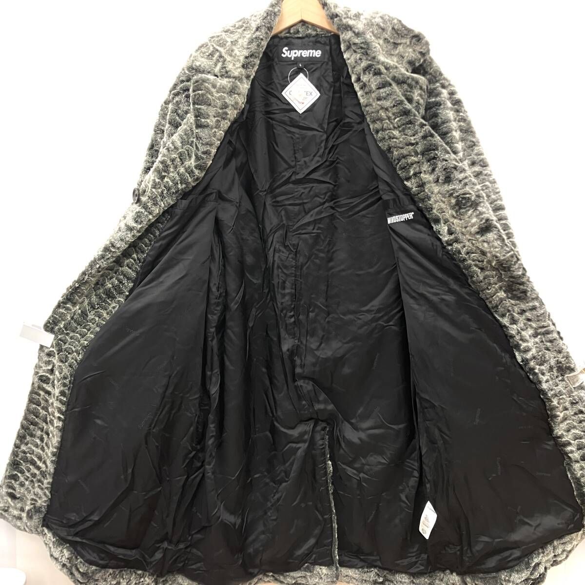 Supreme シュプリーム Croc Faux Fur Overcoat 23SS Black コート 