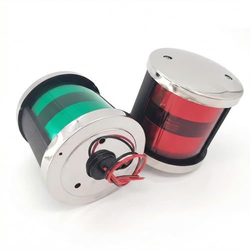 one lifestyle 航海灯 LED 12 V 24 兼用 左右セット 舷灯 左舷灯 右舷灯 赤 緑 ボート ヨット 漁船 釣り船 小型船 汎用 ナビゲーションライト