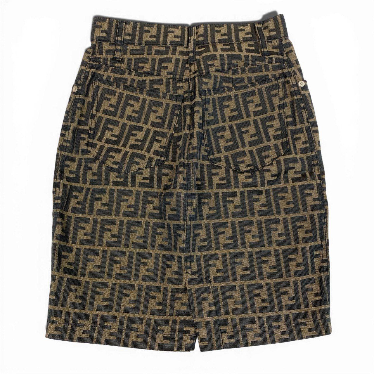 【美品】FENDI フェンディ ミニスカート ズッカ柄 タイト 54b7 FENDI フェンディ タイトミニスカート ズッカ柄 FFロゴ Zucca