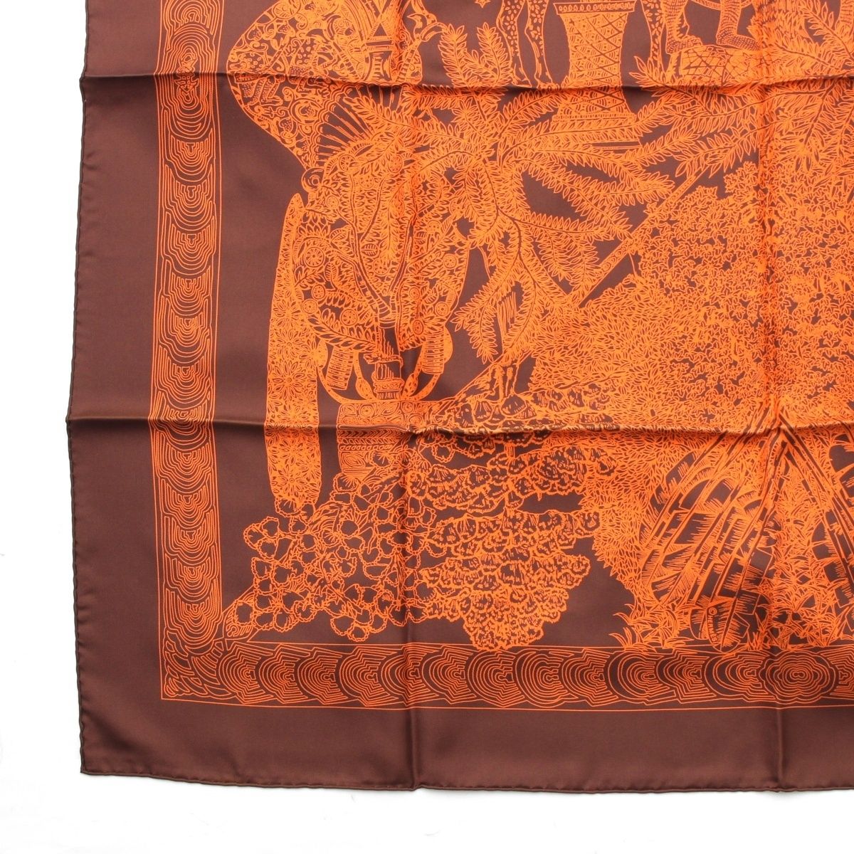 エルメス カレ90 シルク Les Legendes de L'arbre 木の伝説 スカーフ