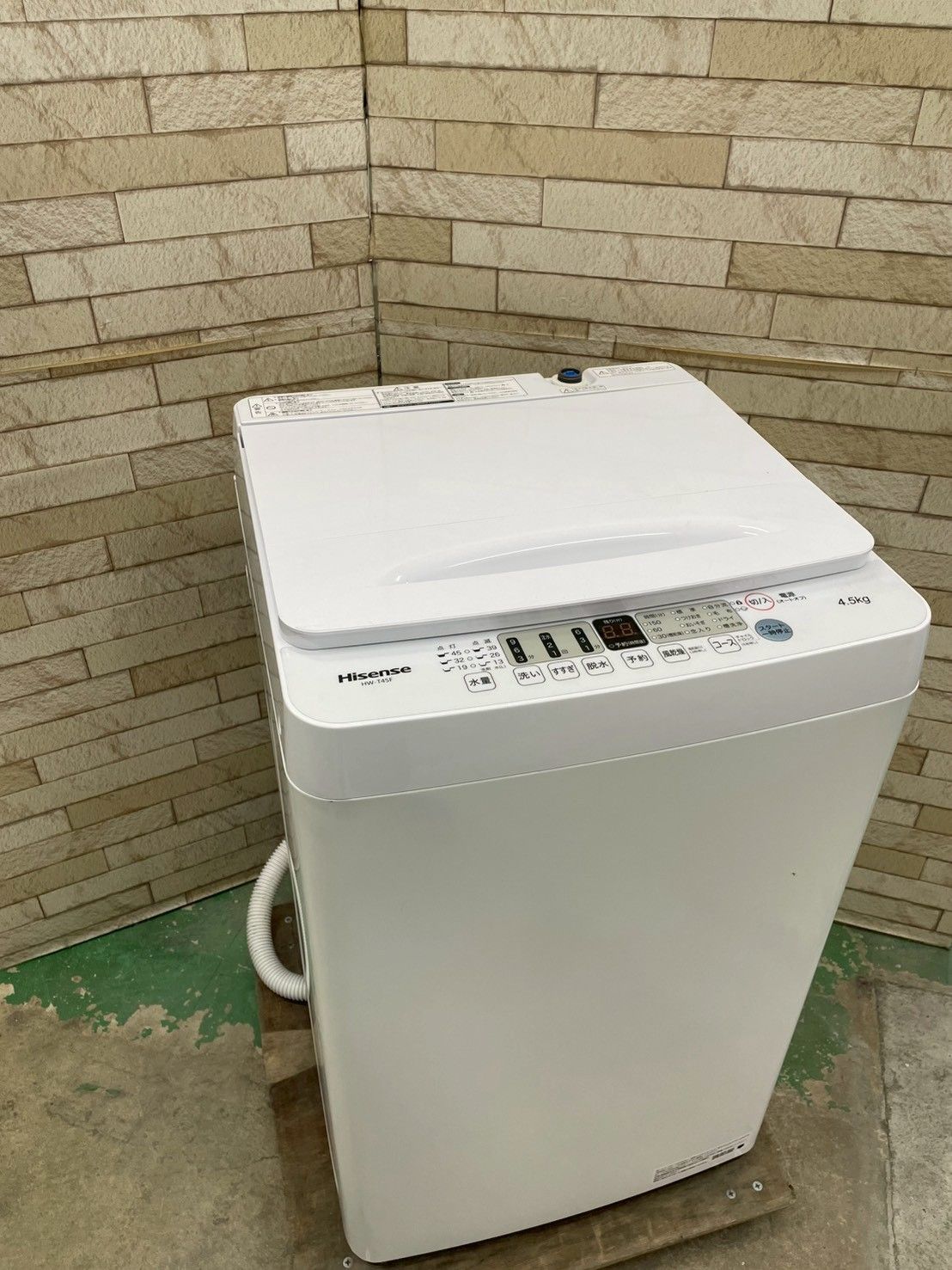 生活家電 Hisense 縦型洗濯機 4.5キロ 風呂水吸水ホース付