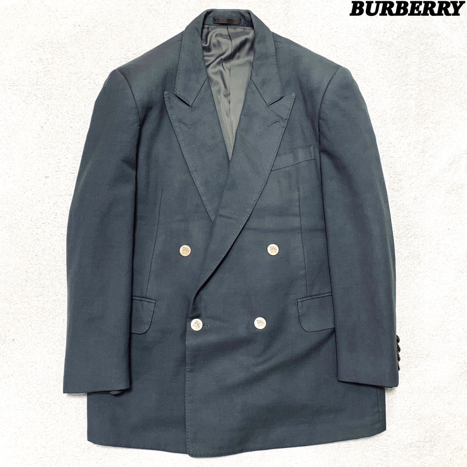BURBERRY テーラードジャケット ブレザー ダブルブレスト モヘア混 