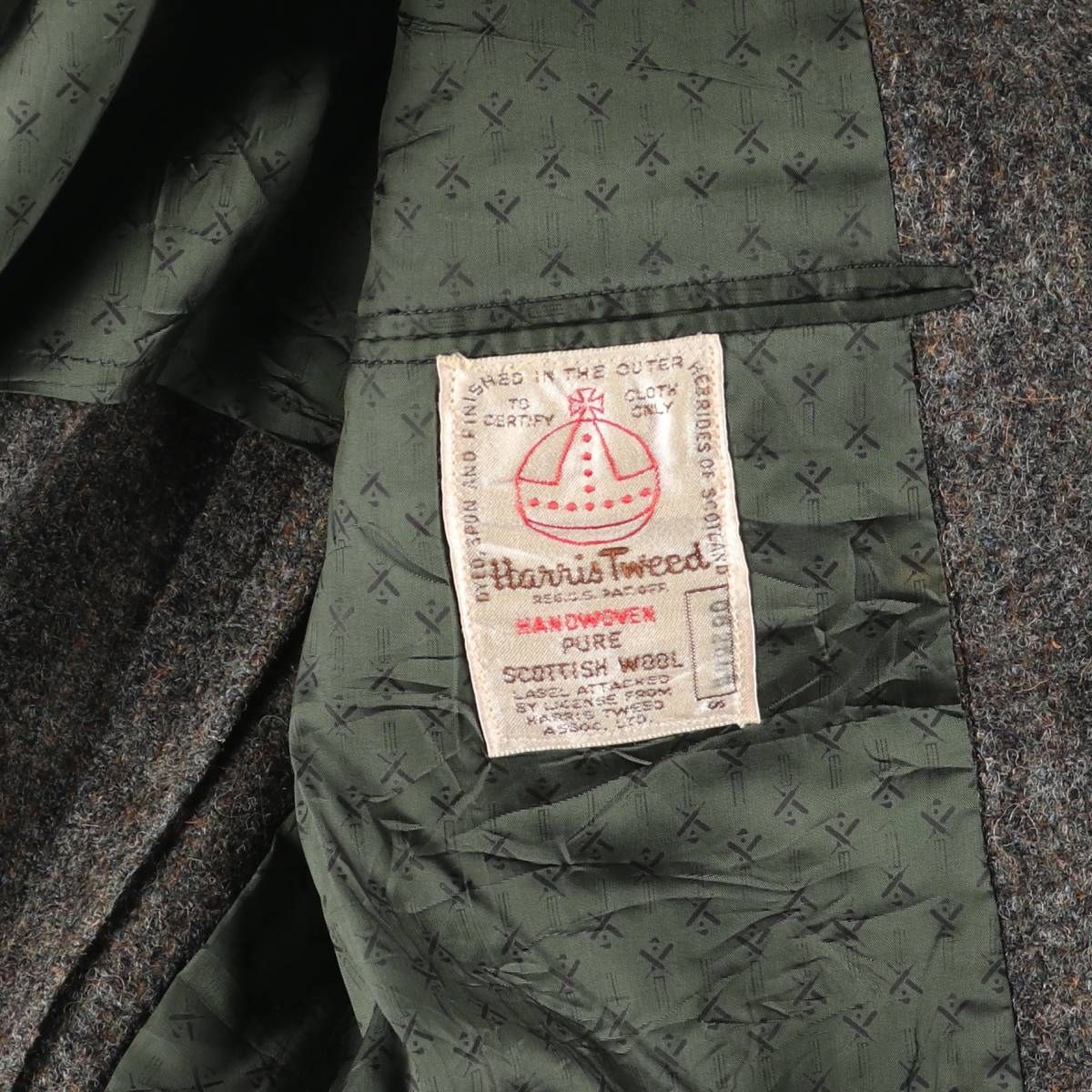 古着 Cricketeer Harris Tweed ハリスツイード ウールテーラード
