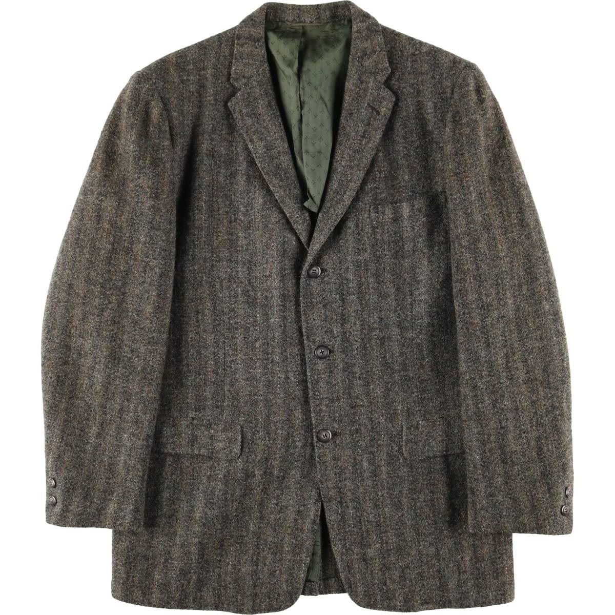 菊田74さん専用【中古】HARRIS TWEED 2XLテーラードジャケット 古着 Cricketeer Harris Tweed ハリスツイード ウールテーラード