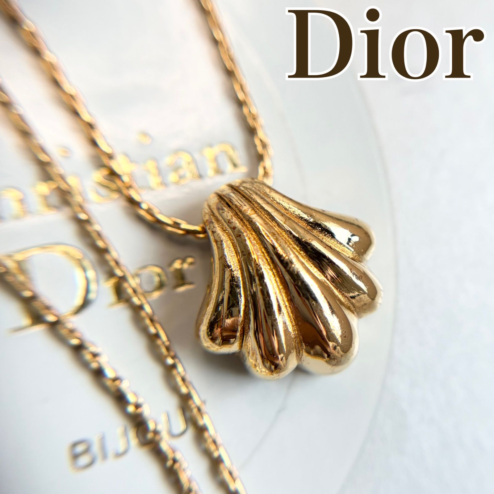 Dior ネックレス CDロゴ 貝殻 シェルモチーフ GP C1540 - メルカリ