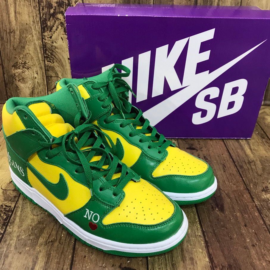 Supreme × NIKE SB DUNK HIGH BY ANY MEANS BRAZIL Supreme × NIKE SB DUNK HIGH BY ANY MEANS BRAZIL