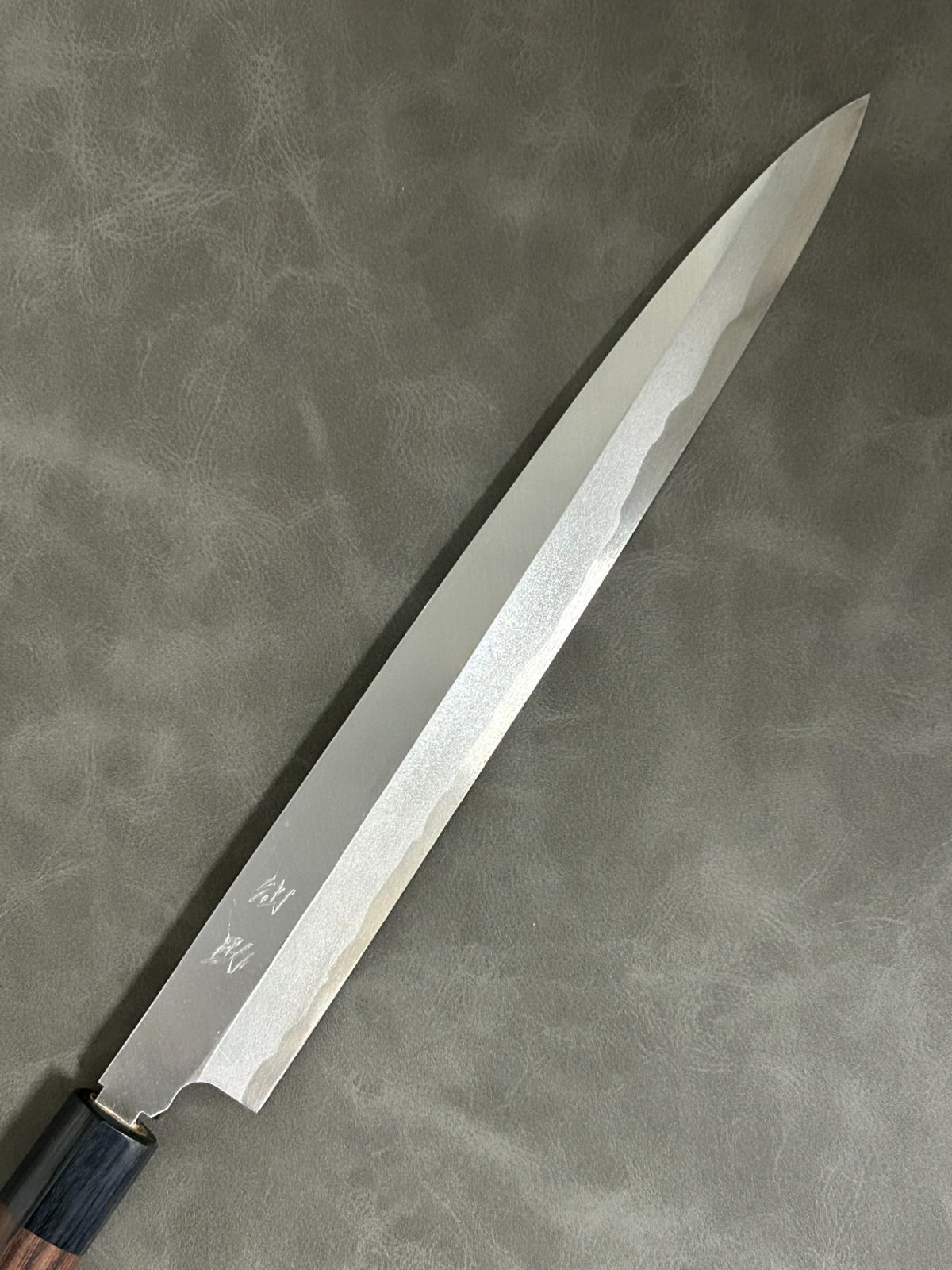 訳あり 仙助 包丁 刺身包丁 柳刃包丁 安来鋼青紙２号 270 mm 紫檀シノギ柄 21