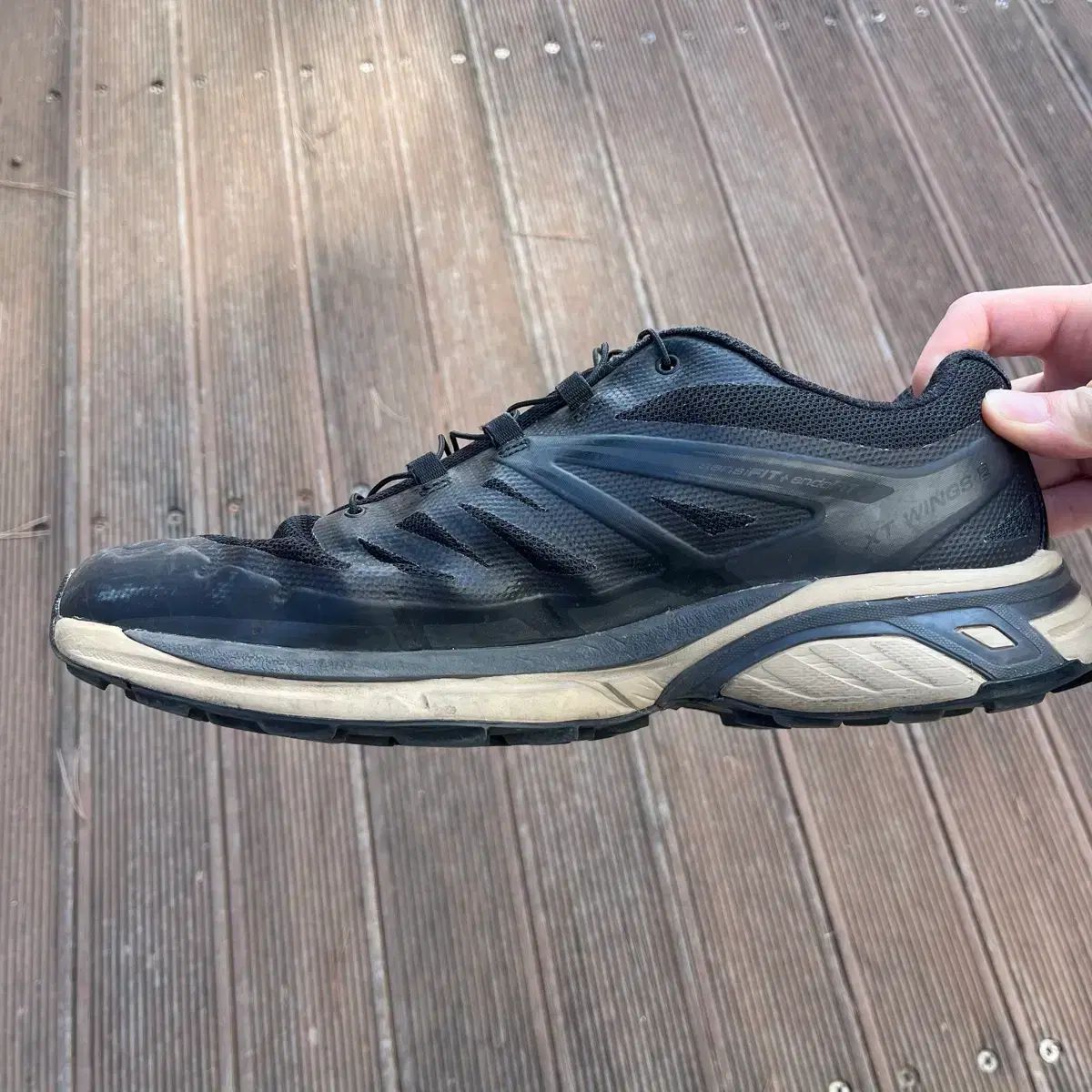  280 サロモン ウィングス2 ADV ブラック サファリ 登山靴 トレッキングシューズ アウトドアシューズ