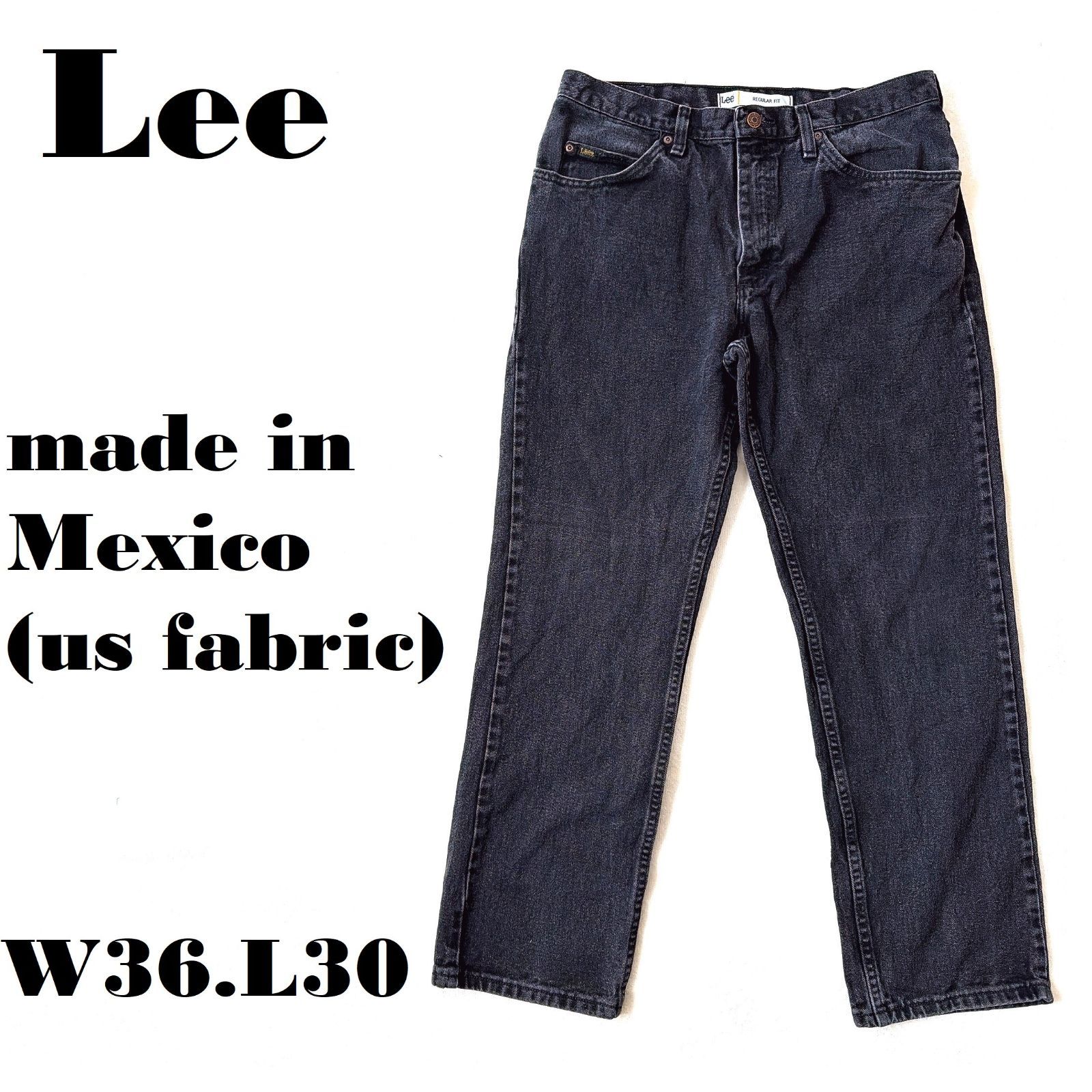 Lee W36L30 メキシコ製（US Fabric） 2008908 ブラックデニム リー 