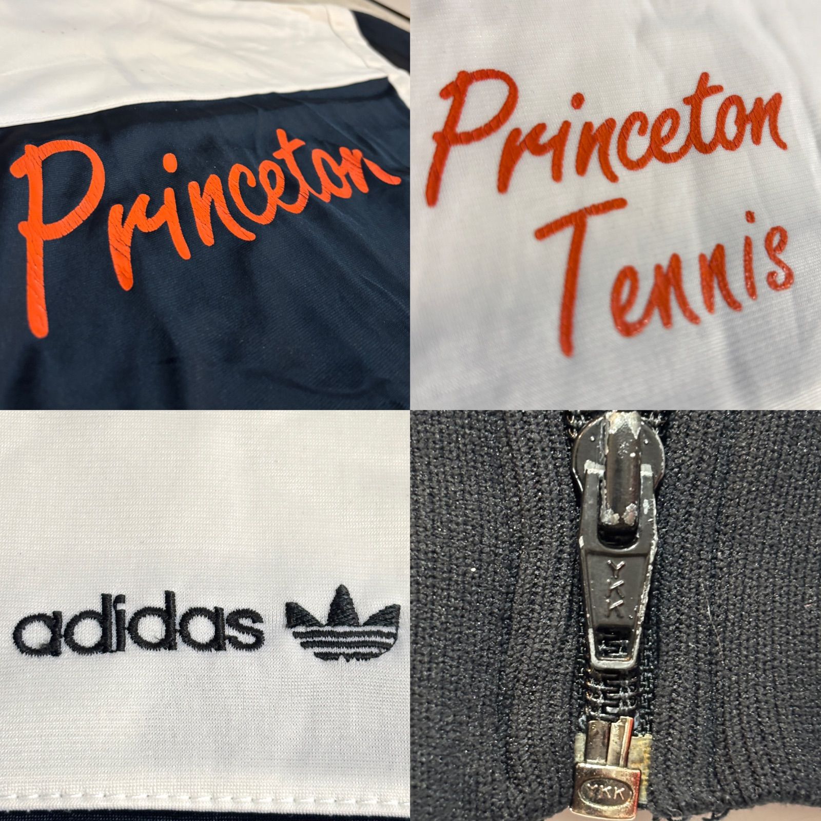 80s USA製 Adidas Track JKT L 白 ネイビー アディダス トラック
