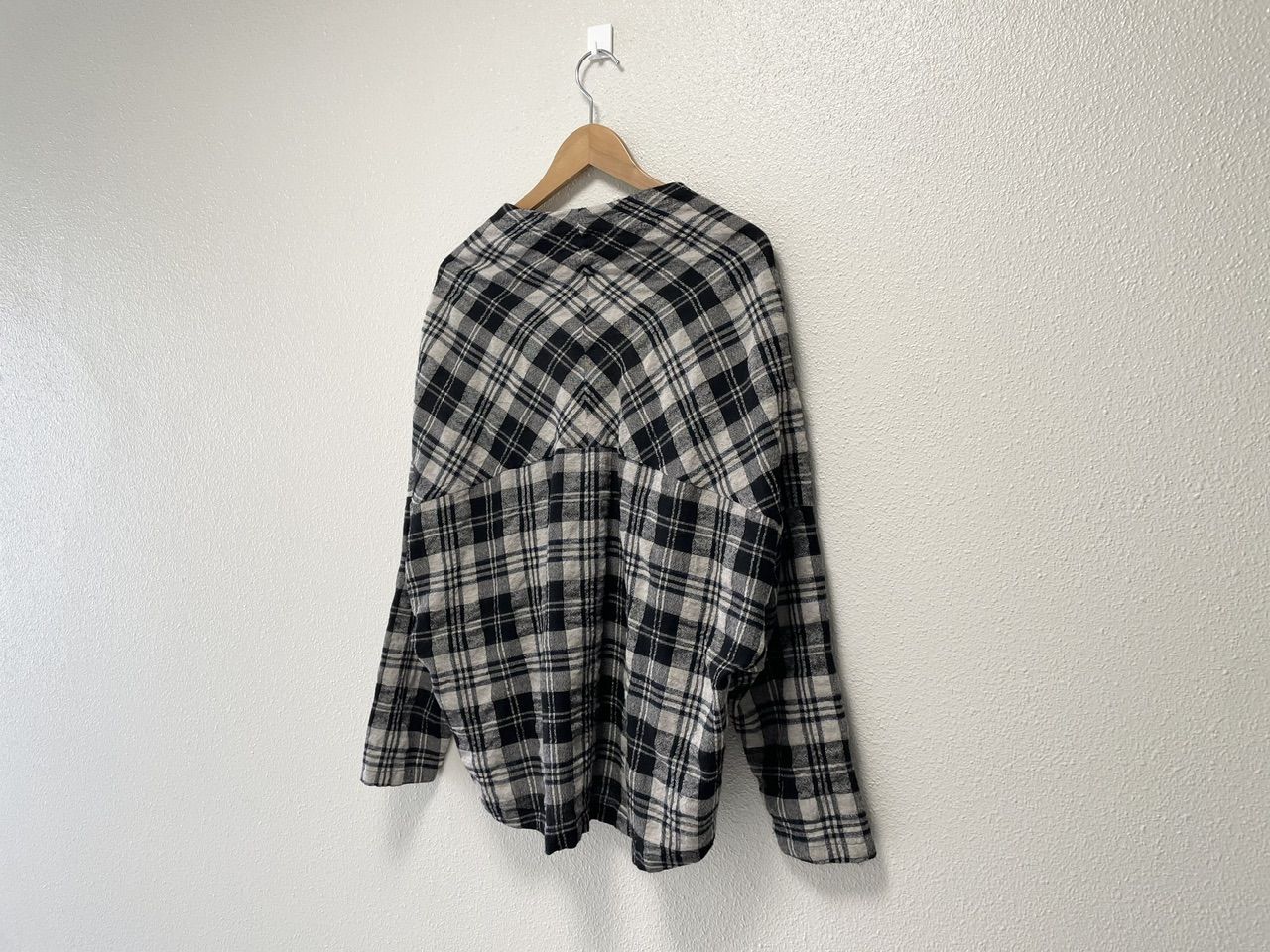 pas de calais パドカレ チェックジャケット 毛 麻 綿 定価2.5万