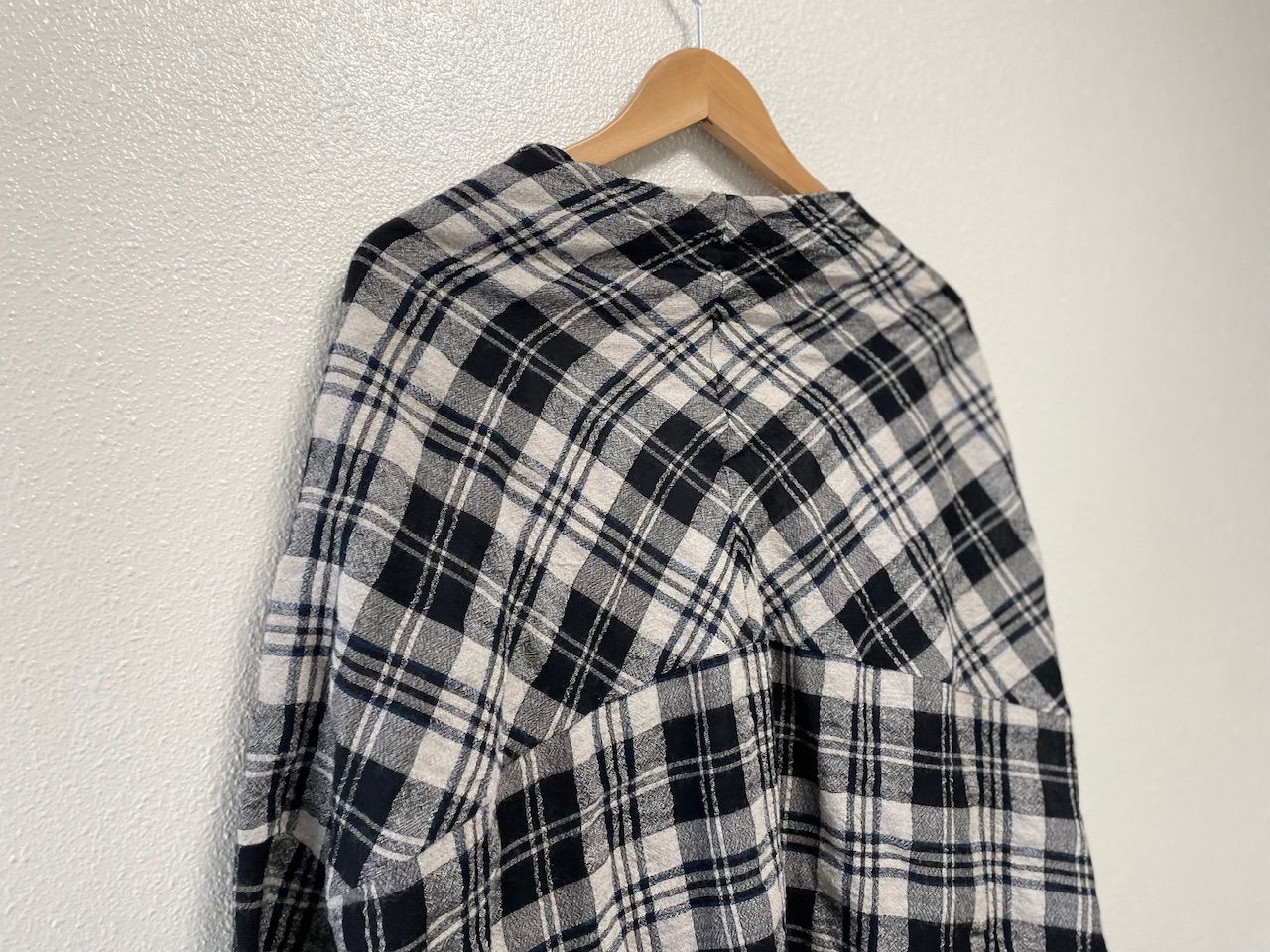 pas de calais パドカレ チェックジャケット 毛 麻 綿 定価2.5万