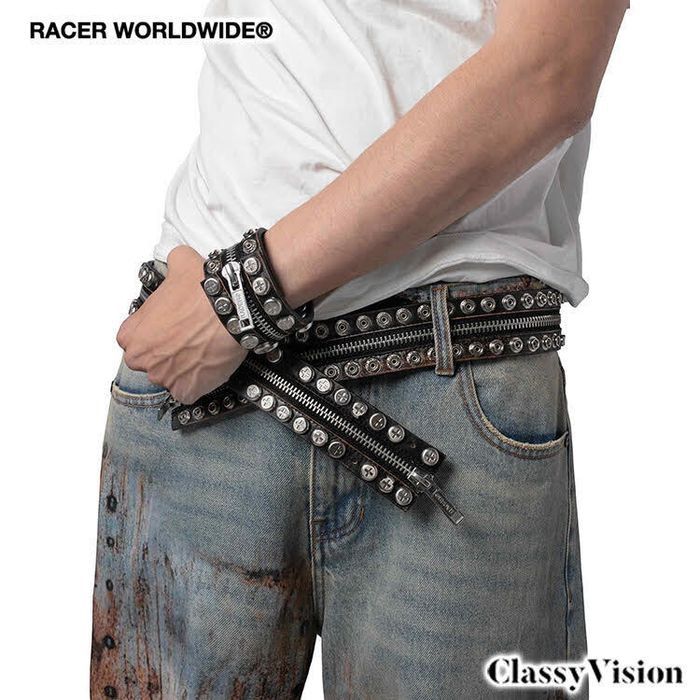 RACER WORLDWIDE レーサーワールドワイド カウレザーベルト 【牛皮