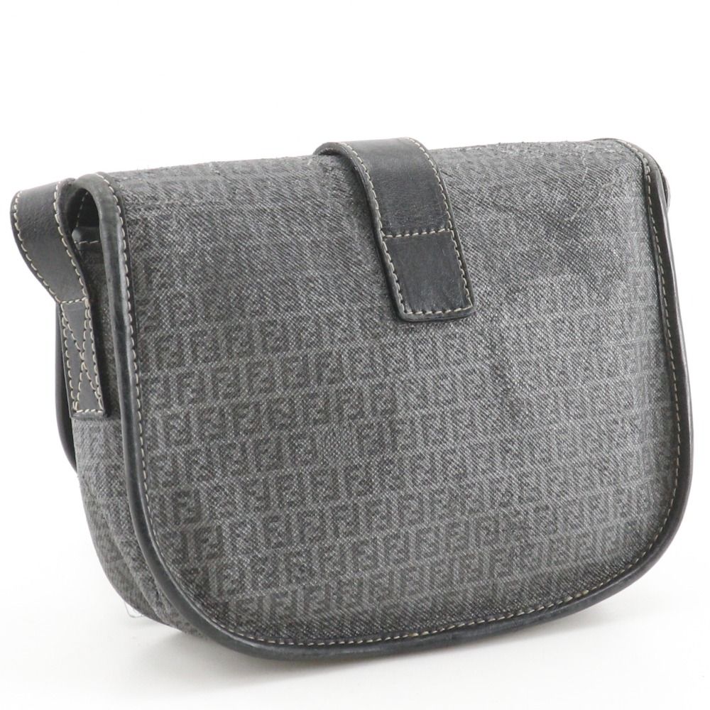 FENDI】フェンディ ズッキーノ ポシェット PVC グレー レディース