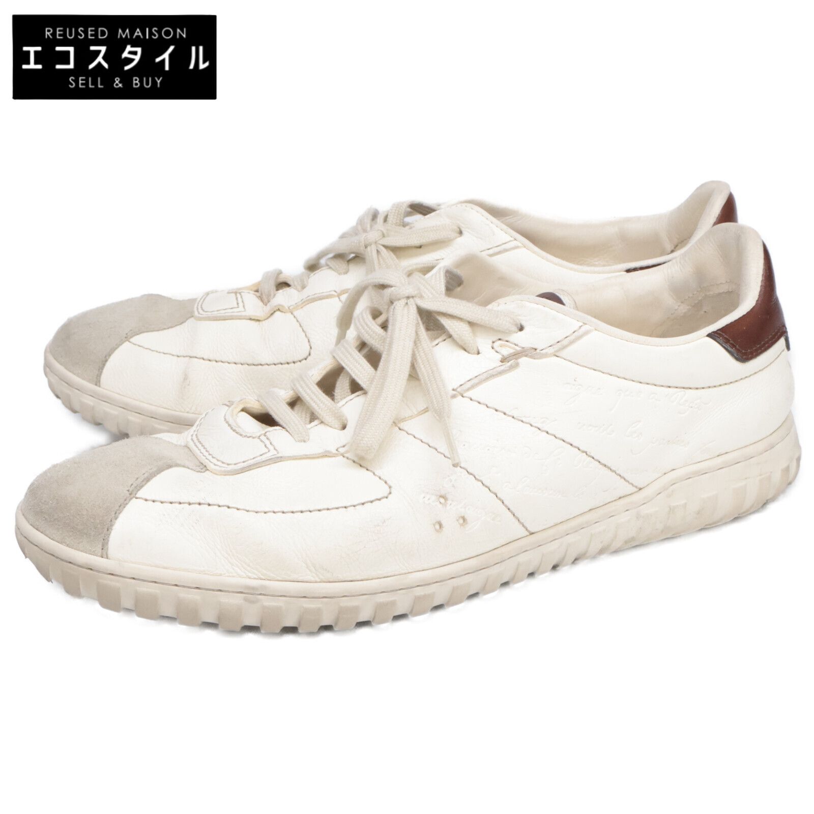 Berluti ホワイトレザー スニーカー Berluti】【S4958】【STELLAR 1 