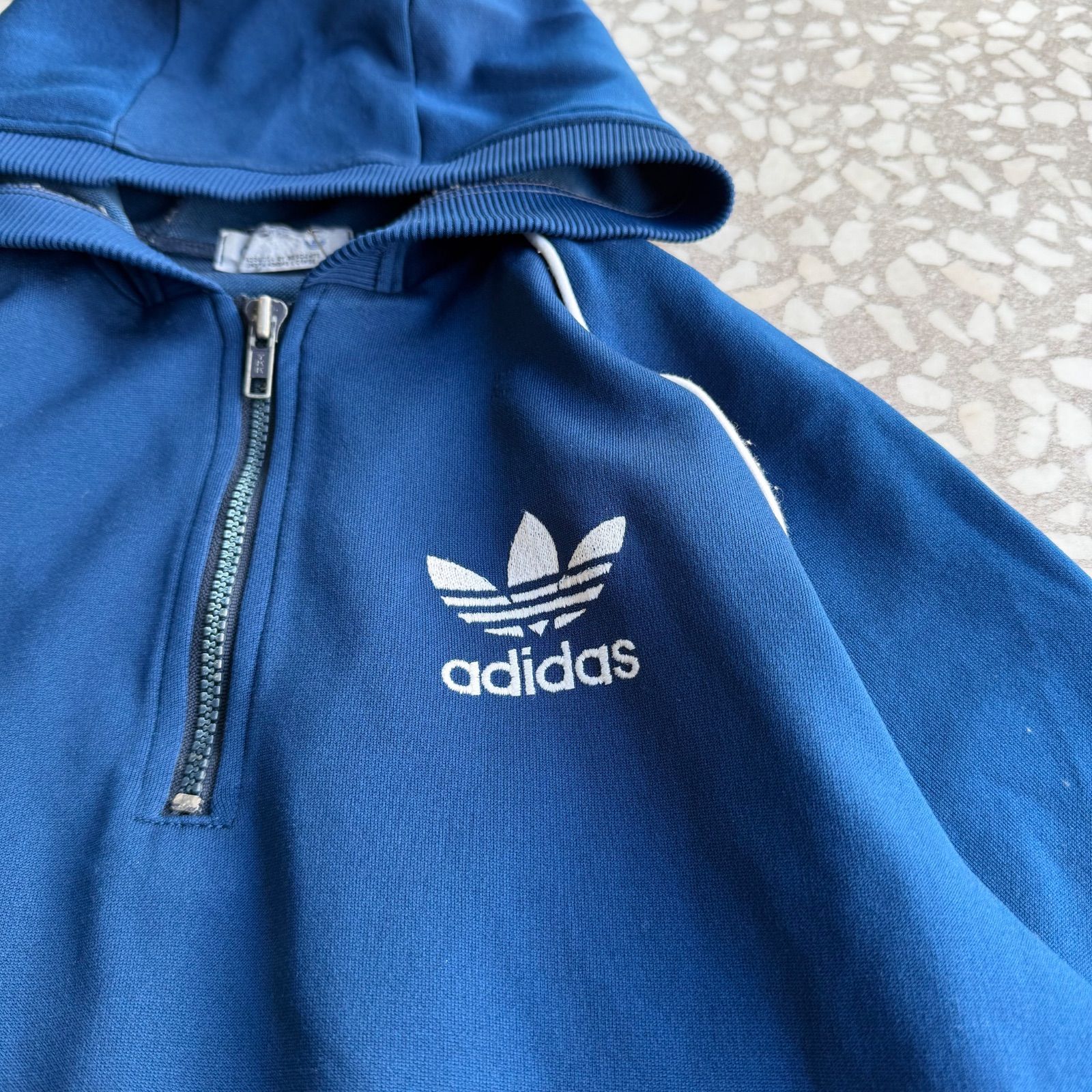 adidas / 80's- half zip hoodie track top オールドアディダス ハーフ